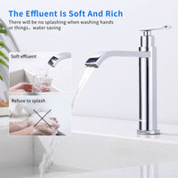 1 x RAW Customer Returns AiHom waterfall cold water tap cold water cold water tap guest toilet cold water tap bathroom tap washbasin tap for small bathroom sink - RRP €29.88