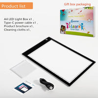 1 x RAW Customer Returns XIAOSTAR A4 LED Drawing Light Table A4 LED Light Tablet Ultra-Thin Painting Board, USB Cable with Adjustable Brightness for Animation, Drawing, Design, Sketch, Embroidery No Pen  - RRP €29.66