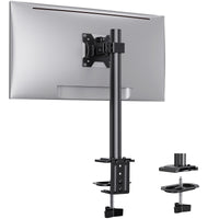 1 x RAW Customer Returns ErGear monitor mount 1 monitor for 13-32 inch screens, monitor mount height adjustable with 42 cm rod, screen mount monitor arm with 2 mounting options, VESA 75 100 mm, 8 kg - RRP €35.99