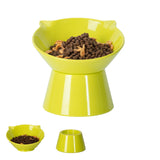 1 x RAW Customer Returns Cat feeding bowl, raised cat bowl with 15 incline, anti-vomiting cat bowls for food and water, pet bowl for cats, puppies and small dogs green  - RRP €17.23