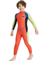 1 x Brand New Boys Anti UV Diving Suit UPF50 Neoprene 2.5MM Long Sleeves for Aquatic Activities Age 6-7 Years Orange - RRP €38.99