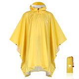 1 x RAW Customer Returns Anyoo Lightweight Rain Poncho Waterproof Rain Jacket Ripstop Breathable Multi-Purpose Raincoat with Hood Foldable Protective Blanket Shelter Tarp for Outdoor Camping Hiking Fishing Yellow  - RRP €22.18