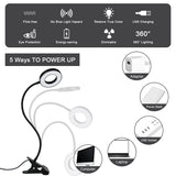 1 x RAW Customer Returns URAQT clamp light LED, 360 gooseneck clamp lamp 8W dimmable 3 color temperatures and 11 brightness levels reading lamp bed with 150 cm extra long USB cable for office bedroom reading eye-friendly - RRP €11.09