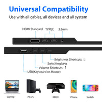 1 x RAW Customer Returns 16 Inch Portable Monitor, 1920 1200 IPS Plug and Play Laptop Monitor, USBC Travel HDMI Display, Slim Lightweight with Speakers Vesa Stand, Travel Monitor for Mac PC Phone PS4 5 Xbox Switch - RRP €105.88