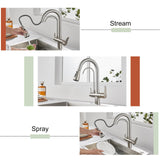 1 x RAW Customer Returns KINKIBOS 3 Way Kitchen Faucet, Brass Body, Kitchen Faucet with Pull Out Shower, 360 Rotatable 3 In 1 Mixer Tap Water Filter, Drinking Water 3-Way Kitchen Mixer Taps, Brushed Nickel - RRP €100.84