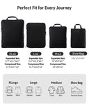 1 x RAW Customer Returns OrgaWise Suitcase Organizer Compression 5-Piece Expandable Packing Cubes Clothes Bags Ultralight Packing Cubes Packing Cubes Luggage Storage Bags Lightweight Black  - RRP €39.99