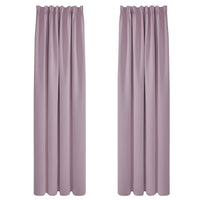 1 x RAW Customer Returns Deconovo Curtain Opaque Blackout Curtains Thick Thermal Curtains with Gathering Tape, 245 x 140 cm Height x Width , Light Pink, Set of 2 - RRP €48.95