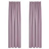 1 x RAW Customer Returns Deconovo Curtain Opaque Blackout Curtains Thick Thermal Curtains with Gathering Tape, 245 x 140 cm Height x Width , Light Pink, Set of 2 - RRP €48.95