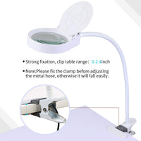 1 x RAW Customer Returns HOLULO magnifying lamp with clamp and flip, 3x 10x LED daylight magnifying lamp table clamp magnifying glass table magnifying glass desk lamp for craft work, reading, work, sewing, hobbies, visual impairment white  - RRP €30.24