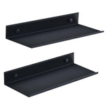 1 x RAW Customer Returns HNVNER Black Shower Shelf Without Drilling, Metal Small Wall Shelf Set of 2, 30cm Bathroom Shelf Shower Basket, Decorative Wall Shelf for Living Room, Kitchen, Bathroom, Bedroom, Office - RRP €21.62