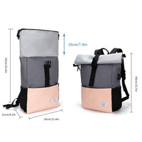 1 x RAW Customer Returns MoFut backpack women large backpack men large school backpack with many compartments with 15.6 laptop compartment, unisex rolltop backpack waterproof, casual backpack school leisure university work hiking. - RRP €28.22