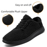 1 x Brand New Tvtaop Winter Shoes Men s Shoes Warm Plush Jogging Sneakers Lightweight Walking Shoes Men Slippers Black 42 EU - RRP €22.18