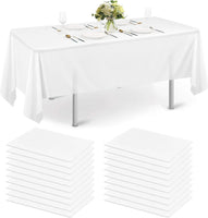 1 x RAW Customer Returns eqivei 20 pieces white tablecloth, disposable tablecloth for beer table, wedding, party, birthday, outdoor, rectangular tablecloth, waterproof tablecloth made of nonwoven fabric, 120 180 cm - RRP €29.99