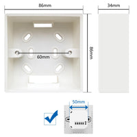 1 x RAW Customer Returns Beok Surface Box for Underfloor Heating Thermostat Surface Housing for Recessed Sockets. - RRP €10.07