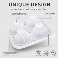 5 x Brand New Koilox 3D Basketball Shapes Ice Cube Molds Brown Silicone, 4 x Large Ice Ball Maker with Lid Easy Release BPA Free 2 Inch Sphere Ice Molds for Freezer, Whiskey, Cocktail, Juice, Dishwasher Safe - RRP €102.0