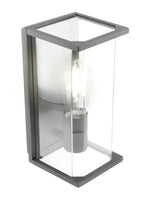 1 x RAW Customer Returns CGC Lighting outdoor wall light black with PIR motion detector and transparent diffuser IP44 E27 - RRP €20.4