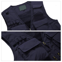 1 x Brand New Freiesoldaten Men s Outdoor Fishing Vest Breathable Gilet Casual Waistcoat with Multi Pocket - RRP €35.8