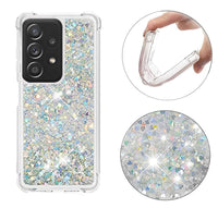 11 x Brand New HOUSON Case Compatible with Samsung Galaxy A32 5G Case, Glitter Liquid Quicksand Transparent Silicone Case Silver - RRP €118.8