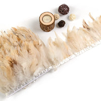 2 x RAW Customer Returns Raibertin Natural Fluffy Ostrich Feather Trim Fringe Ribbon for Fascinator Millinery Crafts Wedding Dress Accessories Clothing Sewing Costumes Decoration - Pack of 2 Yards 10-15cm, White  - RRP €34.4