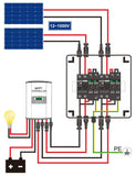 1 x RAW Customer Returns DIHOOL surge protection PV lightning protection DC disconnect switch PV system 2 string 2 in 2 out 1000V 40A circuit breaker Solar feed-in socket balcony power plant - RRP €139.62