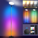 1 x RAW Customer Returns OUTON LED floor lamp dimmable 30W 3000LM, 2-in-1 Smart WiFi floor lamp with app control, Alexa and Google Assistant, 16 million colors, music synchronization, for living room, bedroom - RRP €112.6