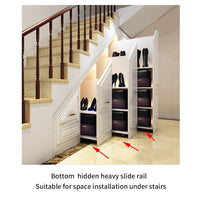 1 x RAW Customer Returns AOLISHENG drawer rails floor mount 400 mm 3 folds pull-out rails full extension heavy duty pull-out ball bearing hidden under stairs slide rails black 120 KG load capacity 1 pair 2-pack  - RRP €98.33