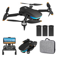 1 x RAW Customer Returns GPS Drone With 4K EIS Dual Camera For Adults Beginners, Mini Drone With 60 Minutes Flight Time, Professional Brushless Motor, Foldable RC Quadcopter With 5G WiFi FPV, GPS Return black  - RRP €128.12