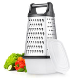 1 x RAW Customer Returns 4 Sided Grater, Multifunctional Stainless Steel Vegetable Grater, Grater for Cheese, Fruit, Vegetables, Carrots, Dishwasher Safe - RRP €22.8