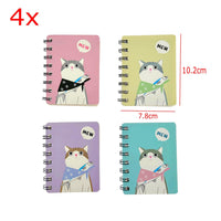 1 x Brand New JZK 4 x Cute Mini Notebooks A7 Diary Ruled Pages Note Books Spiral Bound Notepad Stationery for School Travel Office - RRP €19.2