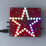 4 x Brand New RGB LED flashing light kit, five-pointed star LED soldering kit with music for soldering kits for practicing learning electronics - RRP €72.4