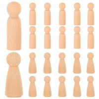 12 x Brand New Wooden Peg Doll Unfinished Wooden People Bodies in Simple Angel Dolls for DIY Craft Pack of 20 - RRP €183.24