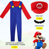 1 x RAW Customer Returns Shengruili Mario Costume Luigi Costume Set, Luigi Costume, Bros Cosplay Costume, Women Men Boys Girls Outfit for Christmas Carnival Fancy Dress Costumes, Adults 15  - RRP €18.37