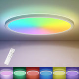 1 x RAW Customer Returns Matane LED Ceiling Light Dimmable RGB, 24W Ceiling Lamp Color Changing with Remote Control, Panel Ceiling Colored 3000K-6500K for Living Room Bedroom Children s Room Kitchen Dining Room Ultra Thin Flat Round 30cm - RRP €33.77