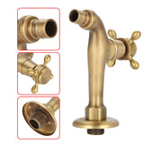 1 x RAW Customer Returns Vintage Faucet, Retro Solid Brass Single Handle Faucet Washing Machine Faucet Bathroom Sink Faucet Antique Brass Bathroom Vanity Faucet Long  - RRP €16.02