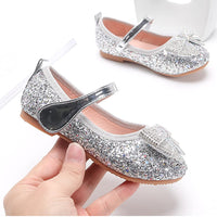 1 x Brand New YYF Girls Mary Jane Flat Shoes Shiny Bow Princess Shoes Wedding Party Performance Dress Shoes - RRP €27.99