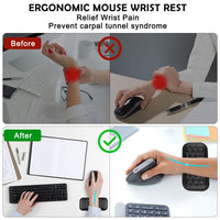 1 x RAW Customer Returns Giecy Mouse Wrist Rest, Ergonomic Mouse Wrist Rest Memory Foam PU Mouse Wrist Rest for Computer, Laptop, Office Work, Gaming, Learning, Typing Pain Relief - RRP €10.26