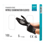 1 x RAW Customer Returns EUROPAPA Disposable Nitrile Gloves, Powder-Free, Latex-Free, Non-Sterile, Latex-Free, Non-Sterile, Latex-Free, Disposable Gloves S, Black Pack of 100  - RRP €9.89