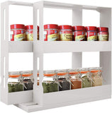 1 x RAW Customer Returns Voarge 2 Tier Multifunctional Spice Rack Holder for up to 20 Spice Jars Removable Kitchen Shelf - RRP €20.3