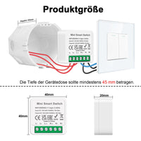 1 x RAW Customer Returns 4 PCS CNBINGO Smart Light Switch Module 2 Gang 1 Way, Mini DIY WiFi Switch Fits Behind Wall Switch, Smart Switch Compatible with Alexa Echo, Google Home, Smart Life Tuya, Neutral Wire Required - RRP €33.44