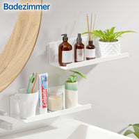 1 x RAW Customer Returns Toski Wall Shelf No Drilling, Wall Shelf Acrylic Pack of 2, Floating Shelf White 30cm, Kitchen Shelf Hanging for Gluing, Floating Bookshelf, Picture Bar, Adhesive Shelf Bathroom, Wall Shelf - RRP €20.16