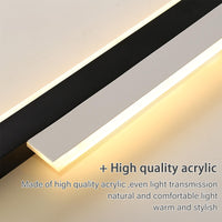 1 x RAW Customer Returns niuniaj Wall Light Indoor 10W Acrylic LED Wall Lamp 40 cm Long Modern Hallway Lamp for Hallway Living Room Bedroom and Other Indoor Scenes 3000K Warm White Light RA 80 White Black  - RRP €34.99