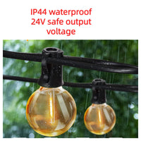 1 x RAW Customer Returns LED fairy lights outdoor power, 20 m fairy lights outdoor light bulbs outside with 32 1 G40 bulbs IP44 waterproof, indoor outdoor fairy lights for weddings, garden, terrace, party - RRP €32.0