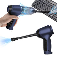 1 x RAW Customer Returns 3-in-1 Compressed Air Dust Blower, PC Vacuum Cleaner Keyboard Cleaning Set, 55000 RPM Electric Compressed Air Spray Cleaner, Mini Vacuum Cleaner for PC Cleaning, Car Accessories, Electronics, Sofa, Blue - RRP €26.21