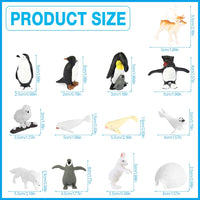 1 x Brand New Mineup Mini Plastic Polar Animal Figure, 26 Pieces Arctic Animals Figures Set, Sea Animals Toys, Mini Penguins Dolphin Polar Bears Ocean Polar Animals Easter Egg Filler Birthday Decoration - RRP €16.88