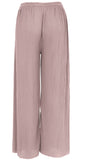 1 x RAW Customer Returns Van Der Rich - Wide pleated trousers with high waist and adjustable straps - women old pink, one size  - RRP €18.35