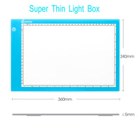 1 x RAW Customer Returns XIAOSTAR A4 light table Led light pad copy board light panels, with adjustable brightness, for artists, animation drawing, sketching, animation, x-ray viewing blue  - RRP €29.99