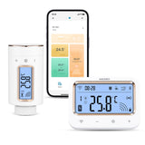 1 x RAW Customer Returns Inkbird IRC-RW1 WiFi Radiator Thermostat with Gateway, App Control, Reversible Screen, 11 Time Periods of Temperature Control for Living Room, Bathroom, Baby Room and so on. - RRP €99.99