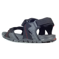 3 x Brand New Hi-Tec Kuriles Men s Sporty Velcro Sandal, Robust Rubber Sole, Traction, Ideal for Summer, Black Black Charcoal Molten Lava , 41 EU - RRP €132.0