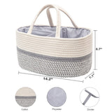 1 x RAW Customer Returns YeaYee Baby Diaper Caddy Organizer Multifunctional Diaper Storage Box with Interchangeable Compartments, 100 Cotton Linen, Portable Diaper Storage Basket, Baby Shower Gift - RRP €16.88