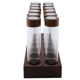 1 x RAW Customer Returns Dropfree Pack of 12 Coffee Bean Tubes, Wooden Stand and Funnel - RRP €41.69